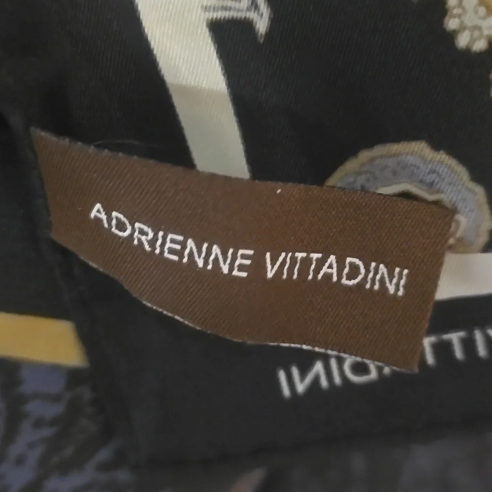 Adrienne Vittadini Gold and Black Paisley Silk Scarf - Picture 2 of 9